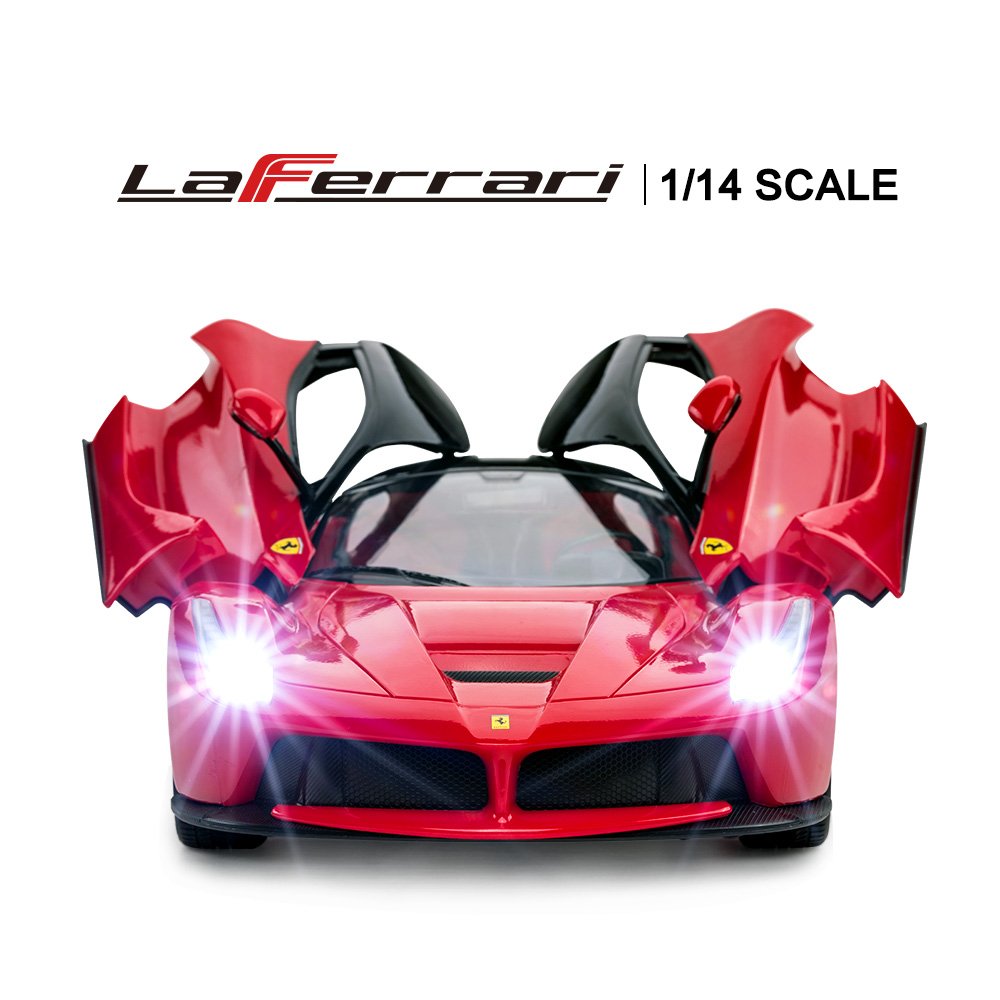 RASTAR Laferrari interior close-up emphasizes steering wheel and leather seats for realistic driving.