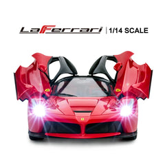 RASTAR Laferrari interior close-up emphasizes steering wheel and leather seats for realistic driving.