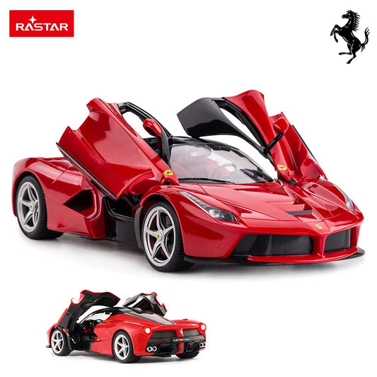 RASTAR Laferrari side view highlights vivid red finish for immersive indoor and outdoor fun.