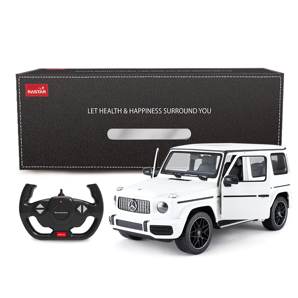 RASTAR Mercedes-AMG G63 RC, grip tires for solid traction on concrete and wood.