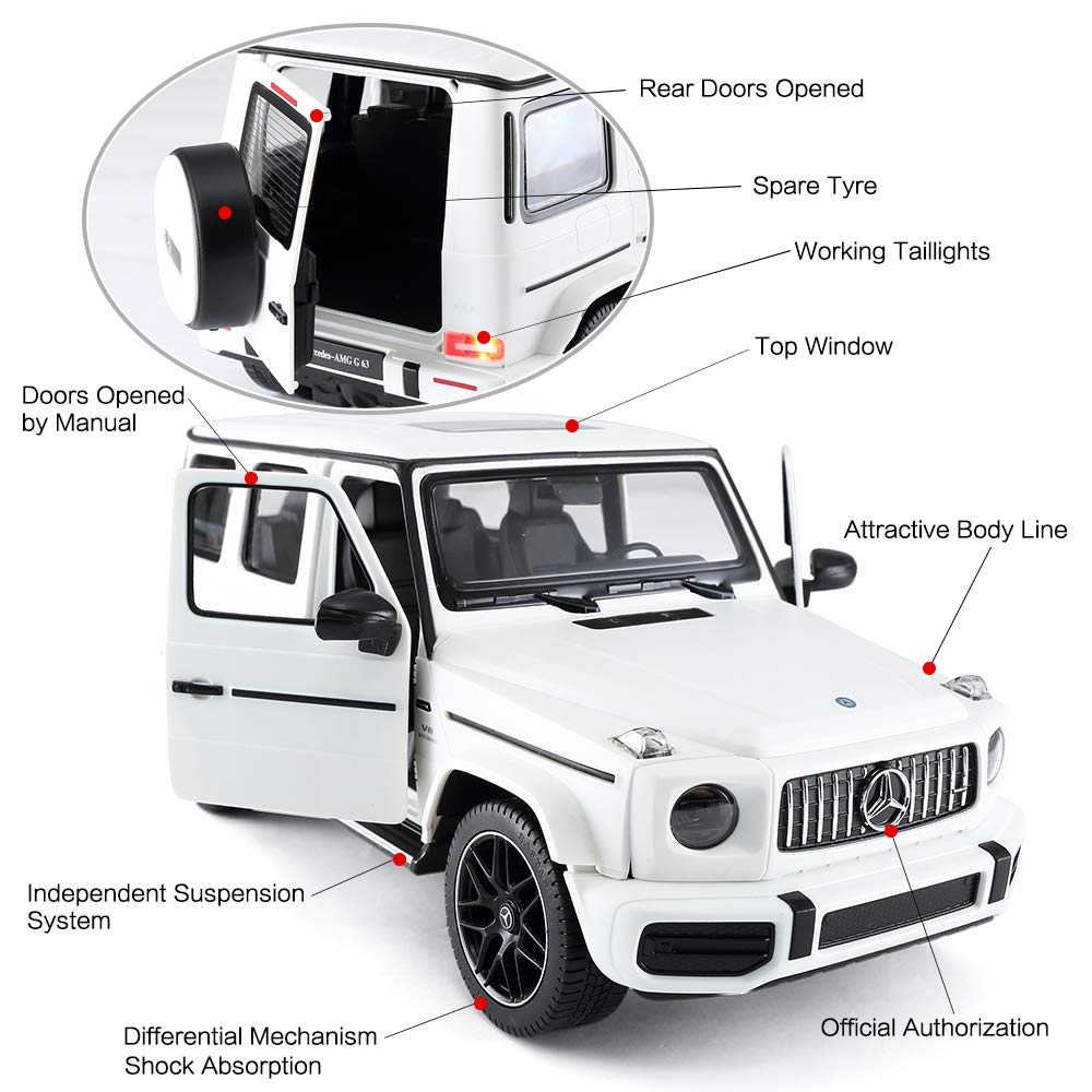 RASTAR G63 RC, right door open showing accessible cabin for kids.