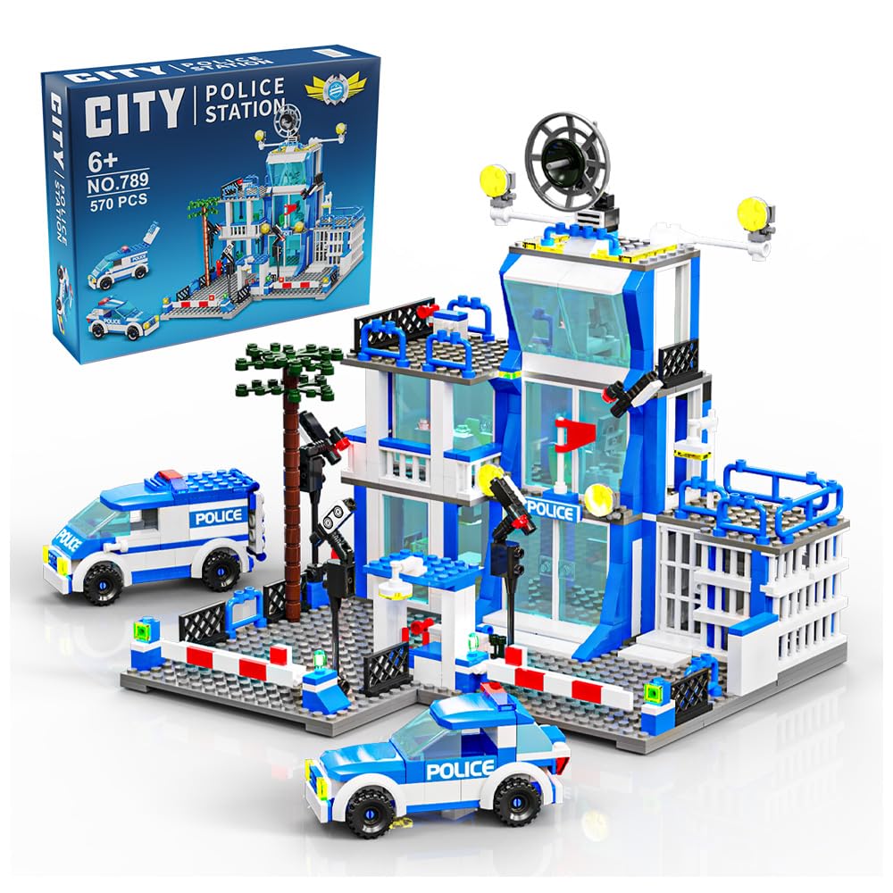 RAVAYO City Police Station Building Bricks in a vibrant, open-ended play scene.