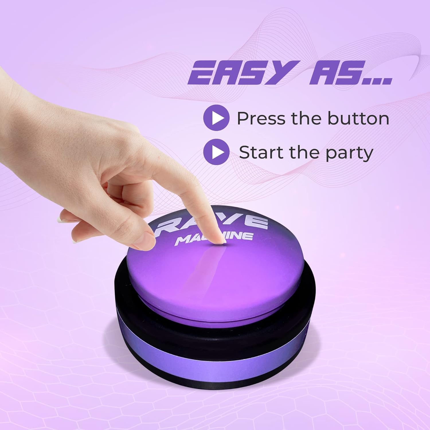 RaveMachine glowing beat sync highlights the beat for a lively ambiance