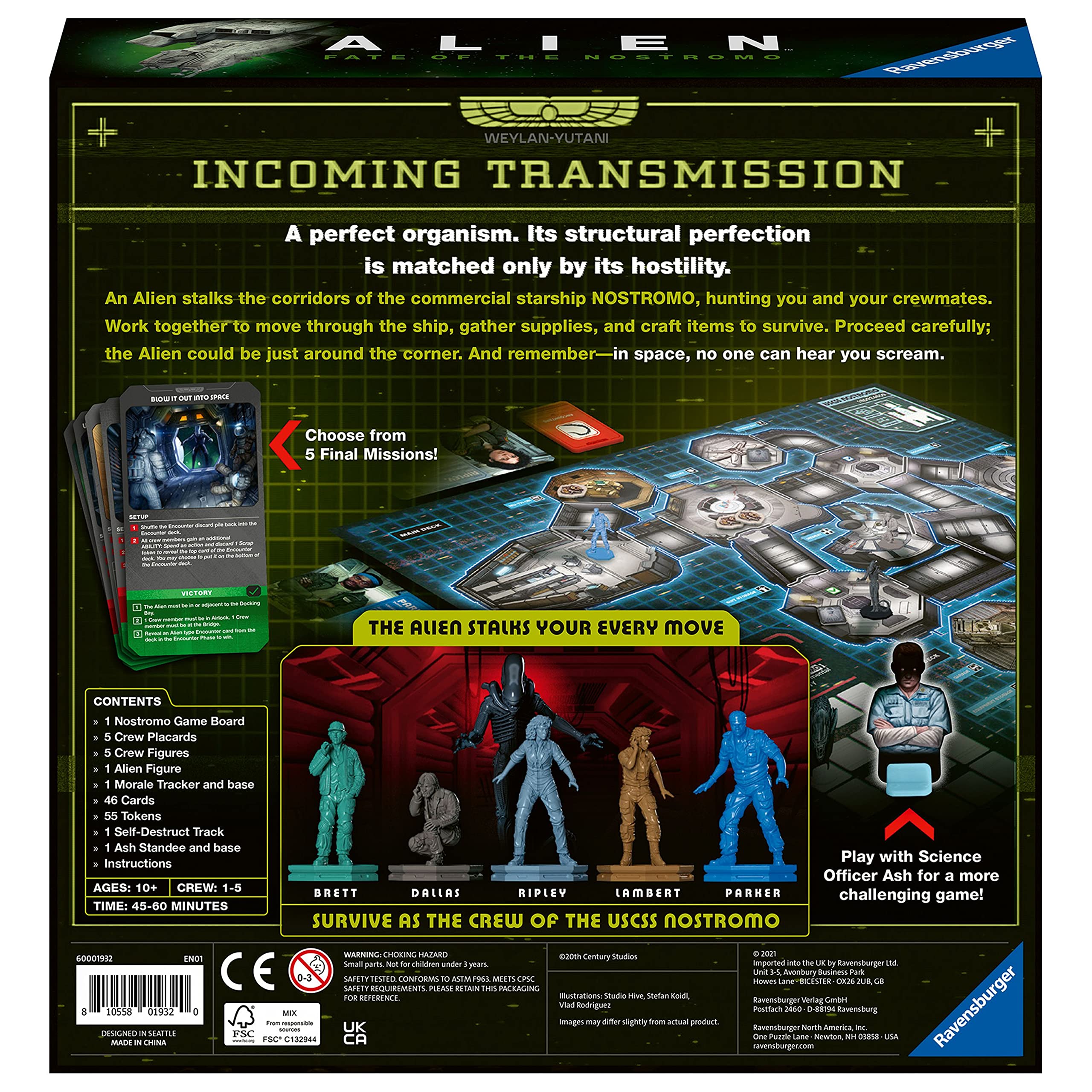 Ravensburger Alien artwork tokens add vivid sci-fi flavor.