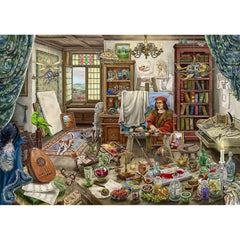 Ravensburger Art Studio unique-pieces closeup highlights frustration-free assembly with every piece distinct.