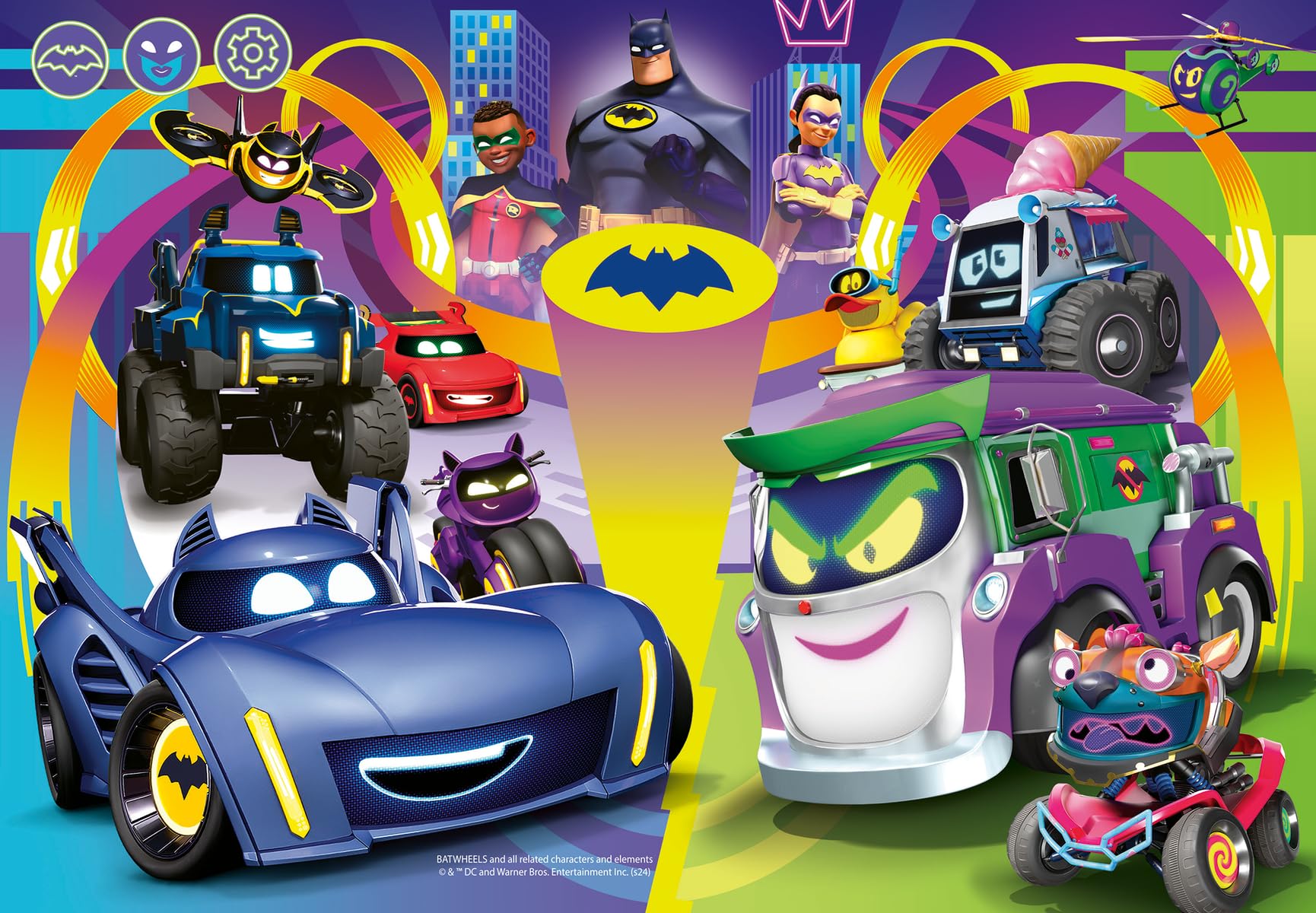 Ravensburger Batwheels interlocking pieces — clean cut fit for a smooth puzzle experience.