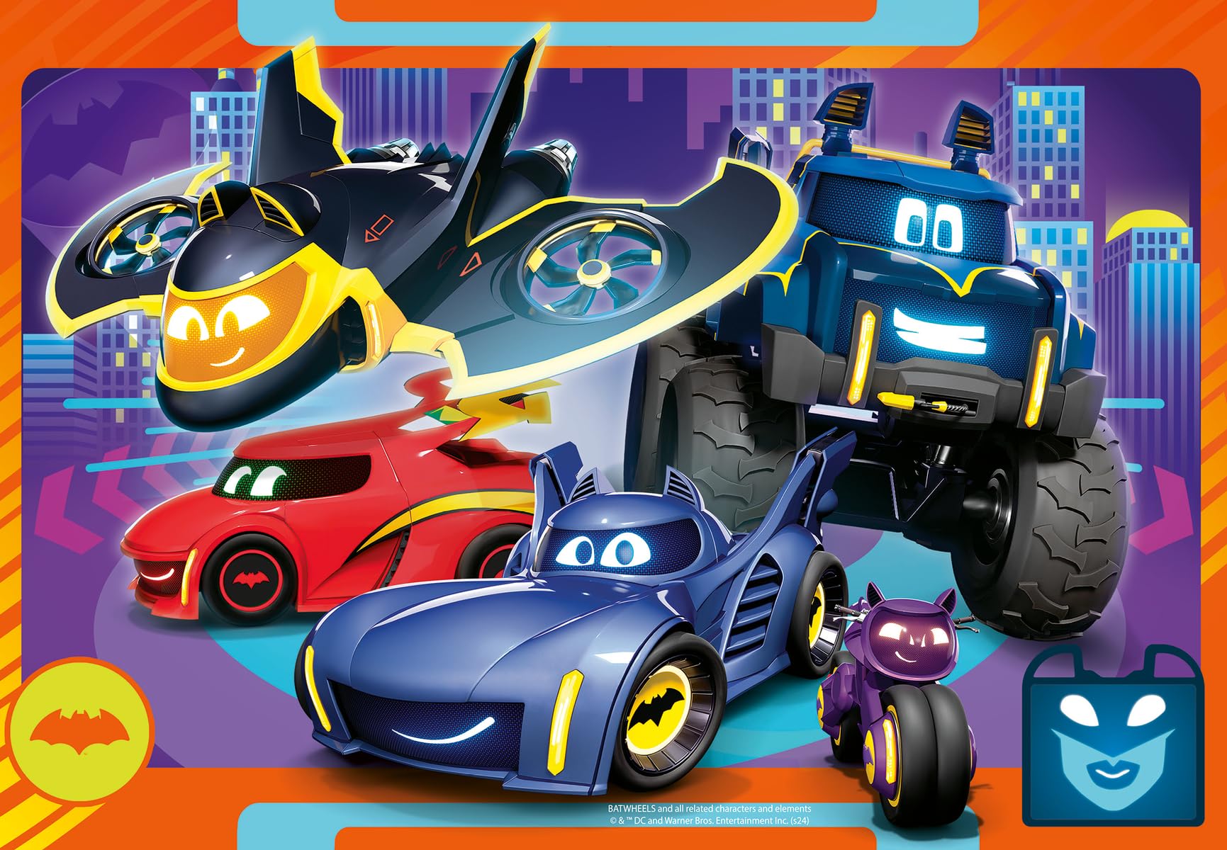 Ravensburger Batwheels mini-posters — posters aid visual reference during assembly.