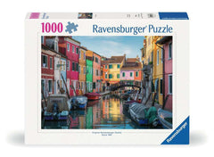Ravensburger Burano Italy puzzle: colorful canal houses for relaxing evenings.