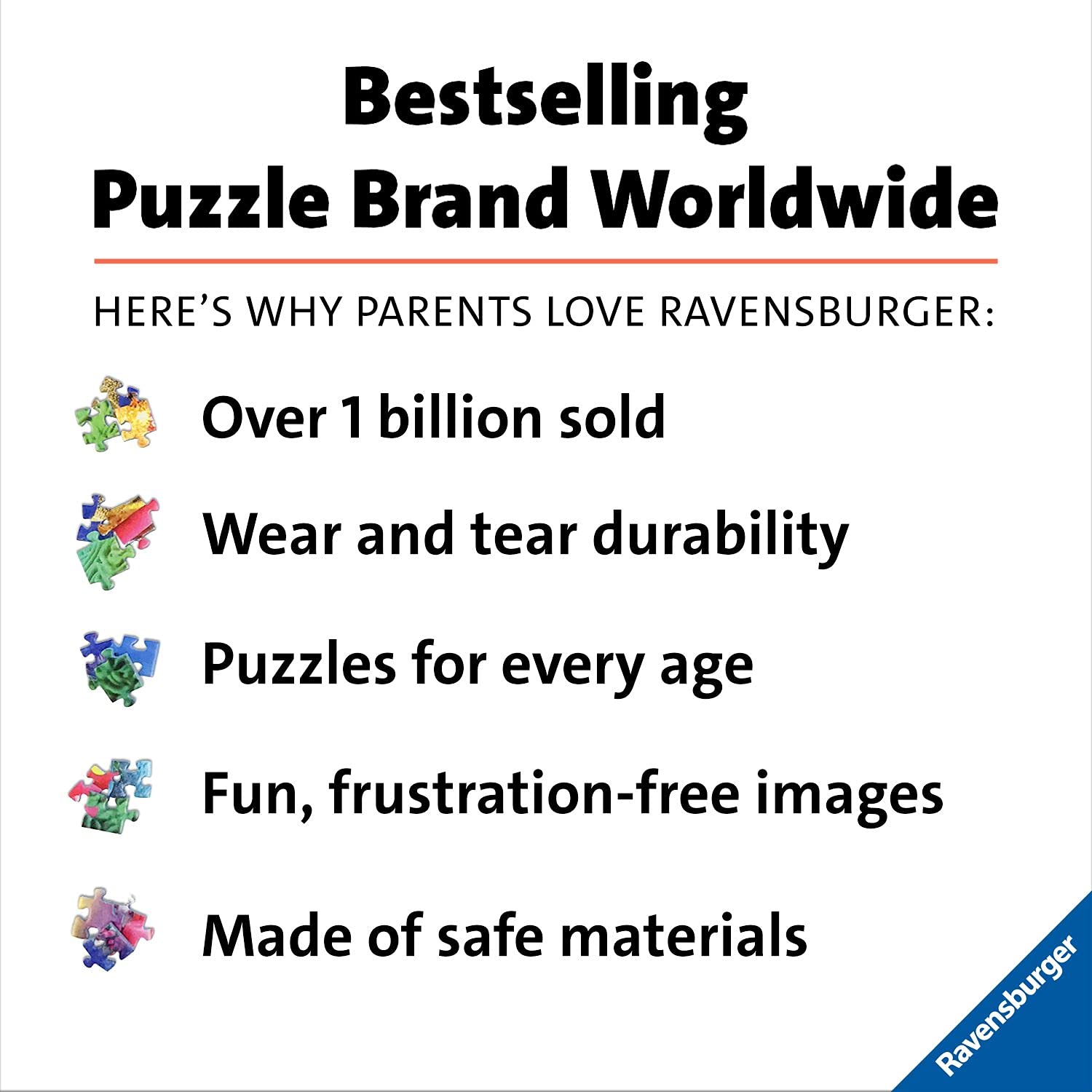 Ravensburger interlocking fit helps smooth assembly and a sense of achievement.