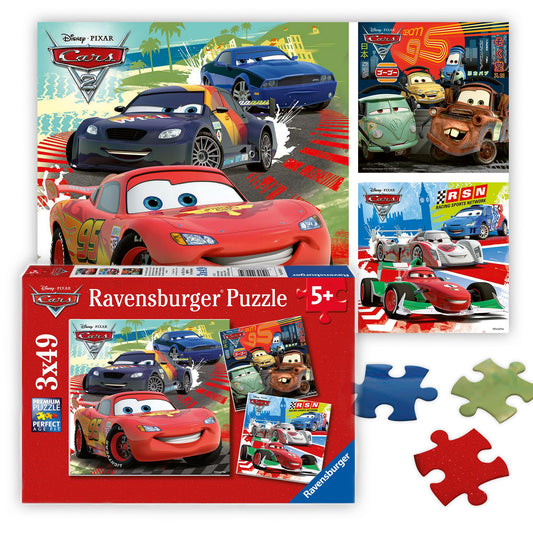 Ravensburger Disney Cars puzzle: Lightning McQueen on track sparks imagination and focus.