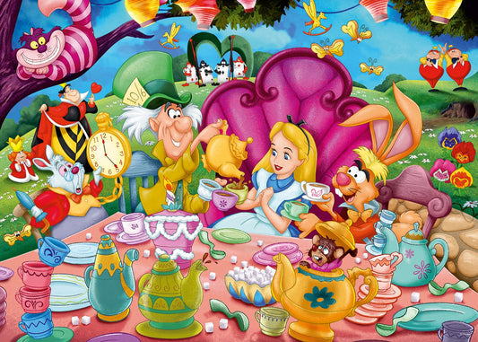 Ravensburger Disney Alice tea party scene puzzle boosts relaxing family time