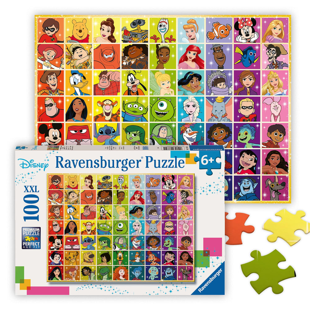 Ravensburger Disney Color Palette puzzle cover with Pixar characters for family creativity