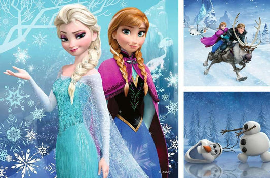 Ravensburger Disney Frozen Winter Adventures puzzle scene two: cozy characters boost creativity during play.