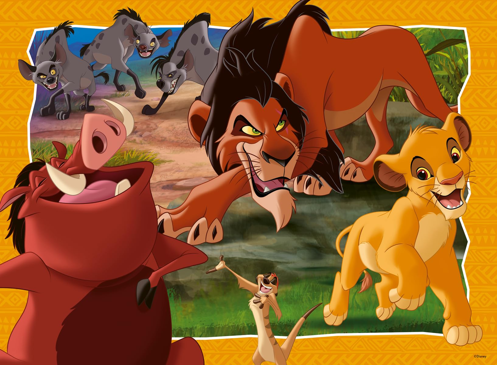 Ravensburger Disney Lion King Hakuna Matata 200pc XXL puzzle box for kids, screen-free fun