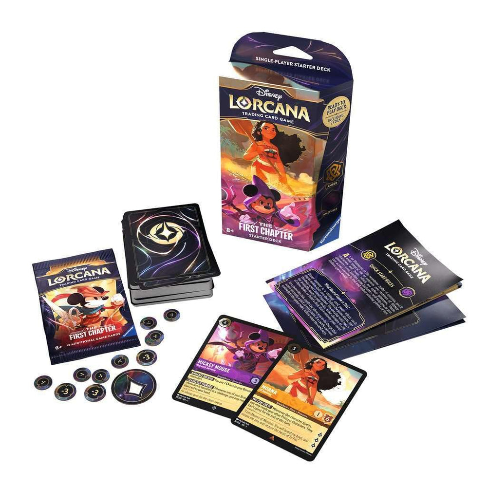 Ravensburger Disney Lorcana Amethyst deck artwork highlighting powerful abilities