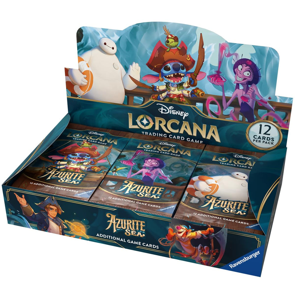 Ravensburger Disney Lorcana Azurite Sea booster display for collectors and fans