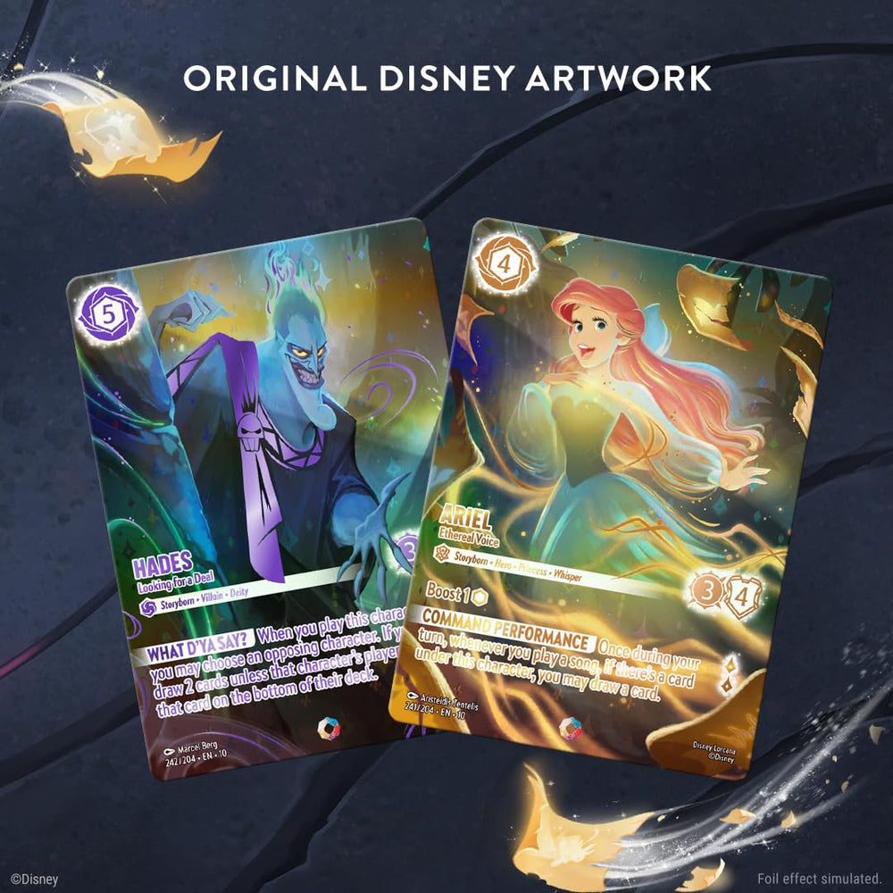 Original Disney artwork highlights from the Whispers in the Well card collection.
