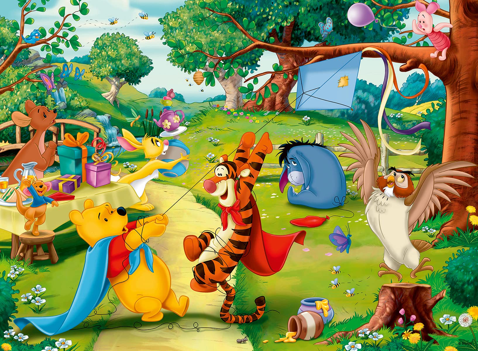 Ravensburger Disney Pooh rescue puzzle: 100 XXL pieces for ages 6-8, easy handling.