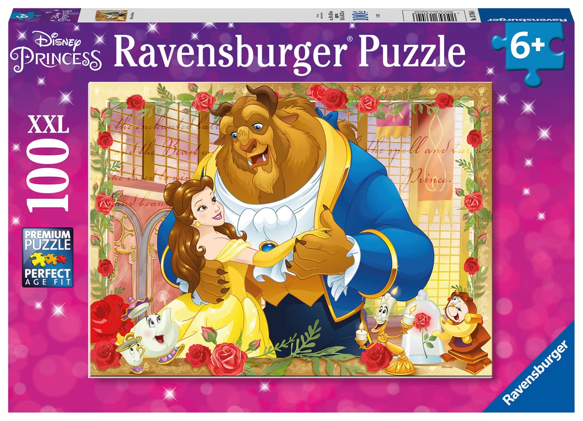 Ravensburger Belle & Beast puzzle with unique piece shapes to spark creative thinking.