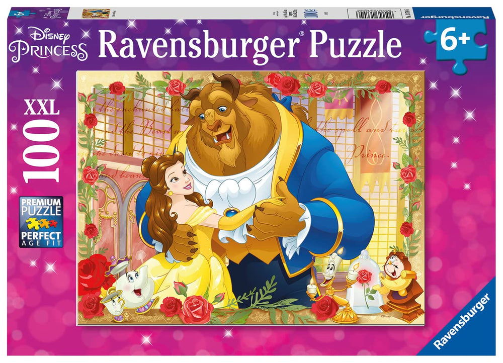 Ravensburger Belle & Beast puzzle with unique piece shapes to spark creative thinking.
