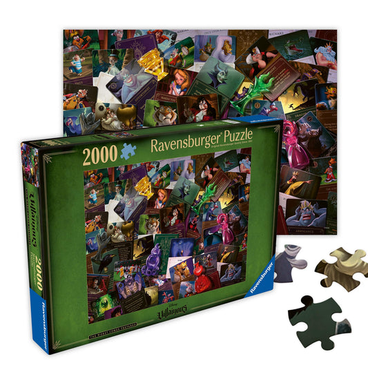 Ravensburger Disney Villainous collage puzzle showing the Evil Queen for immersive solving