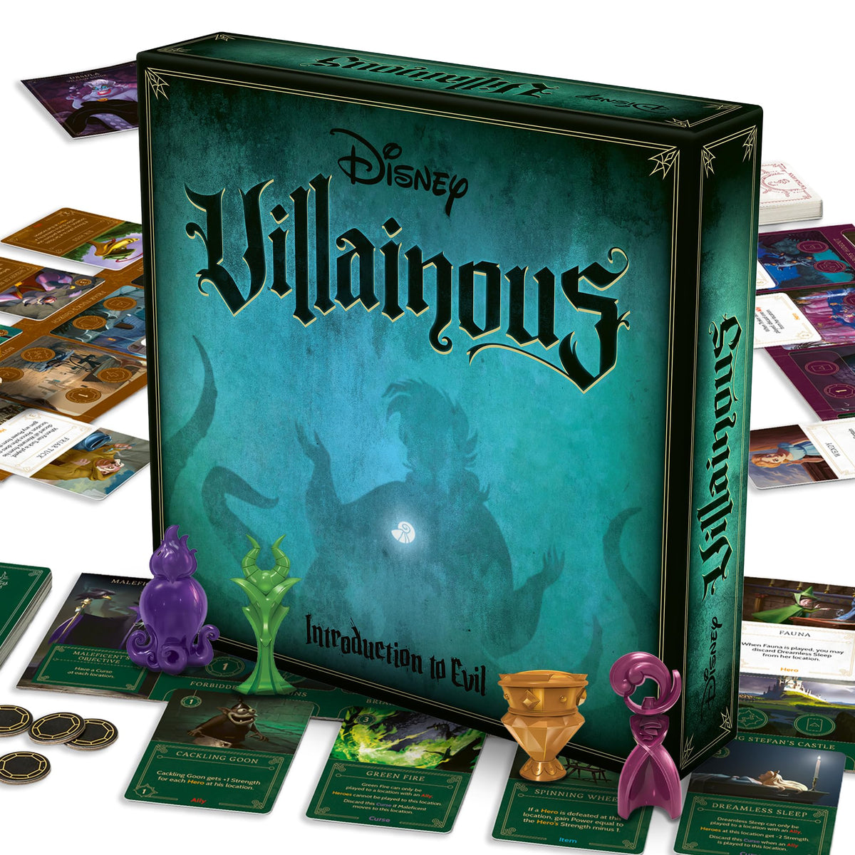 Ravensburger Disney Villainous Introduction to Evil game board showing immersive setup and strategy
