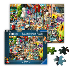 Ravensburger The Dog Walker puzzle—lively street scene for cozy evenings