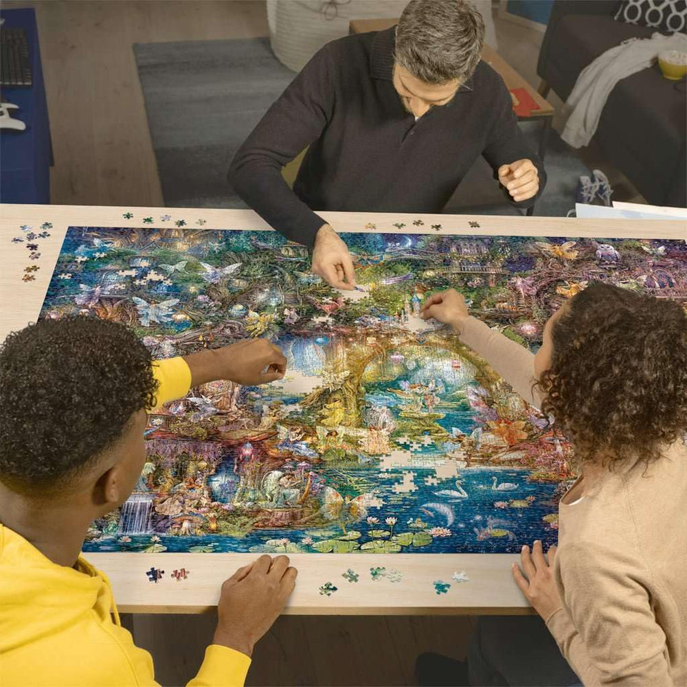 Ravensburger Enchanted forest details, rich color for vivid, frameable art when complete.