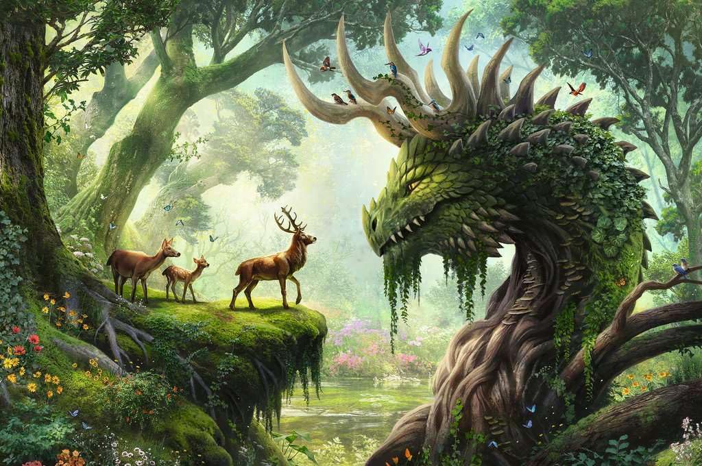 Ravensburger Enchanted Forest: misty trees shimmer, perfect for relaxing evenings.