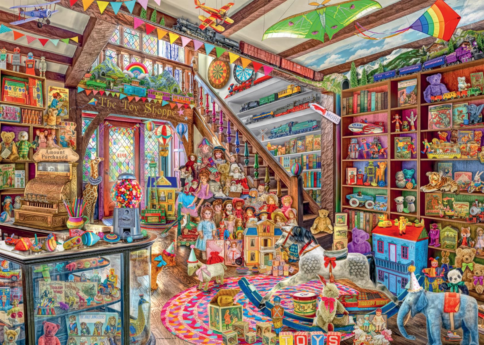 Ravensburger The Fantasy Toy Shop interior, a whimsical scene inviting mindful puzzle sessions