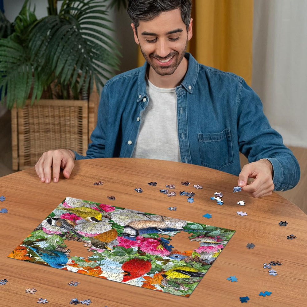 Ravensburger Garden Birds Robin scene for family bonding.