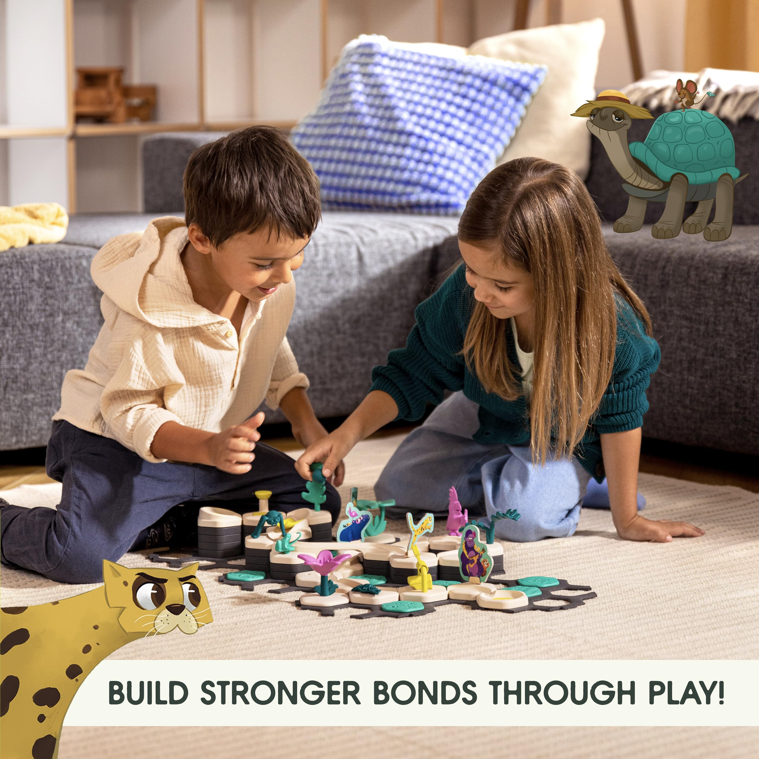 Ravensburger GraviTrax Junior wood bioplastic pieces emphasize sustainable construction.