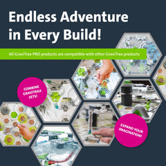 Ravensburger GraviTrax PRO educational benefits include problem solving and planning skills.