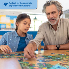 Ravensburger Happy Animal Buddies color close-up highlights vibrant artwork and fine piece fit