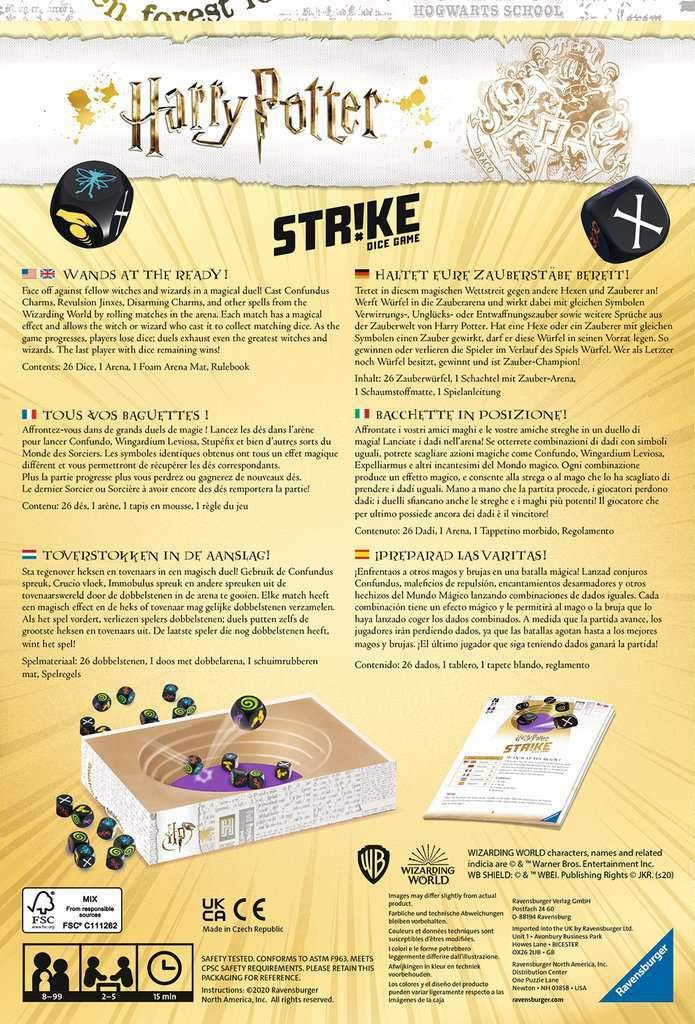 Ravensburger Harry Potter Strike instructions help beginners start quickly.