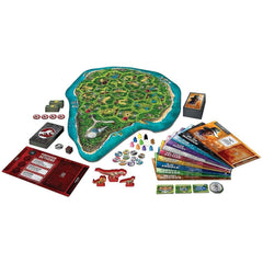 Ravensburger Jurassic Park Danger island tiles showing modular setup for Isla Nubular