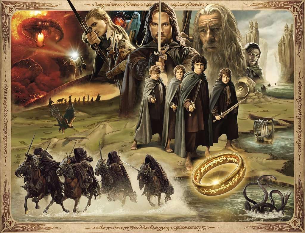Ravensburger LOTR Frodo with ring detail, ideal for Tolkien fans and collectors