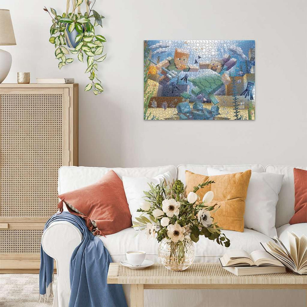 Ravensburger Minecraft Mosaic interlocking pieces ensure a precise, snug fit