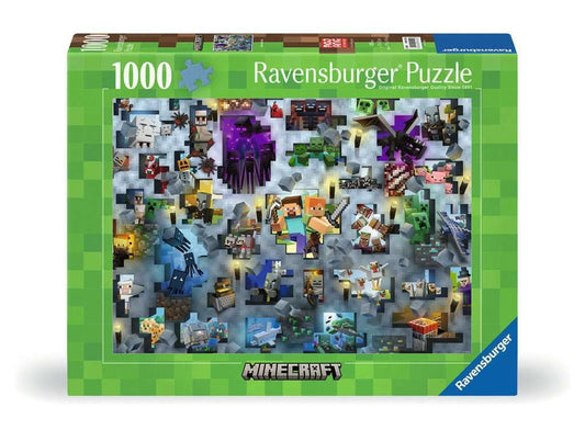 Ravensburger Mojang Minecraft Mobs puzzle with interlocking pieces for a satisfying solve