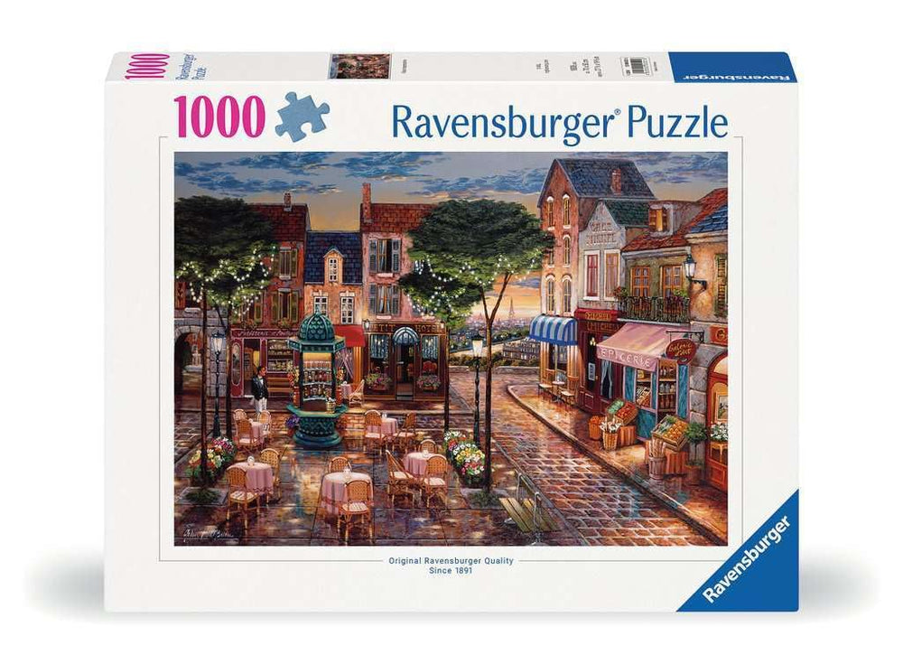 Ravensburger Paris Impressions street cafe scene for focused, relaxing puzzling.