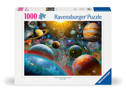 Ravensburger Planetary Vision solar system scene highlighting vivid colors for immersive play