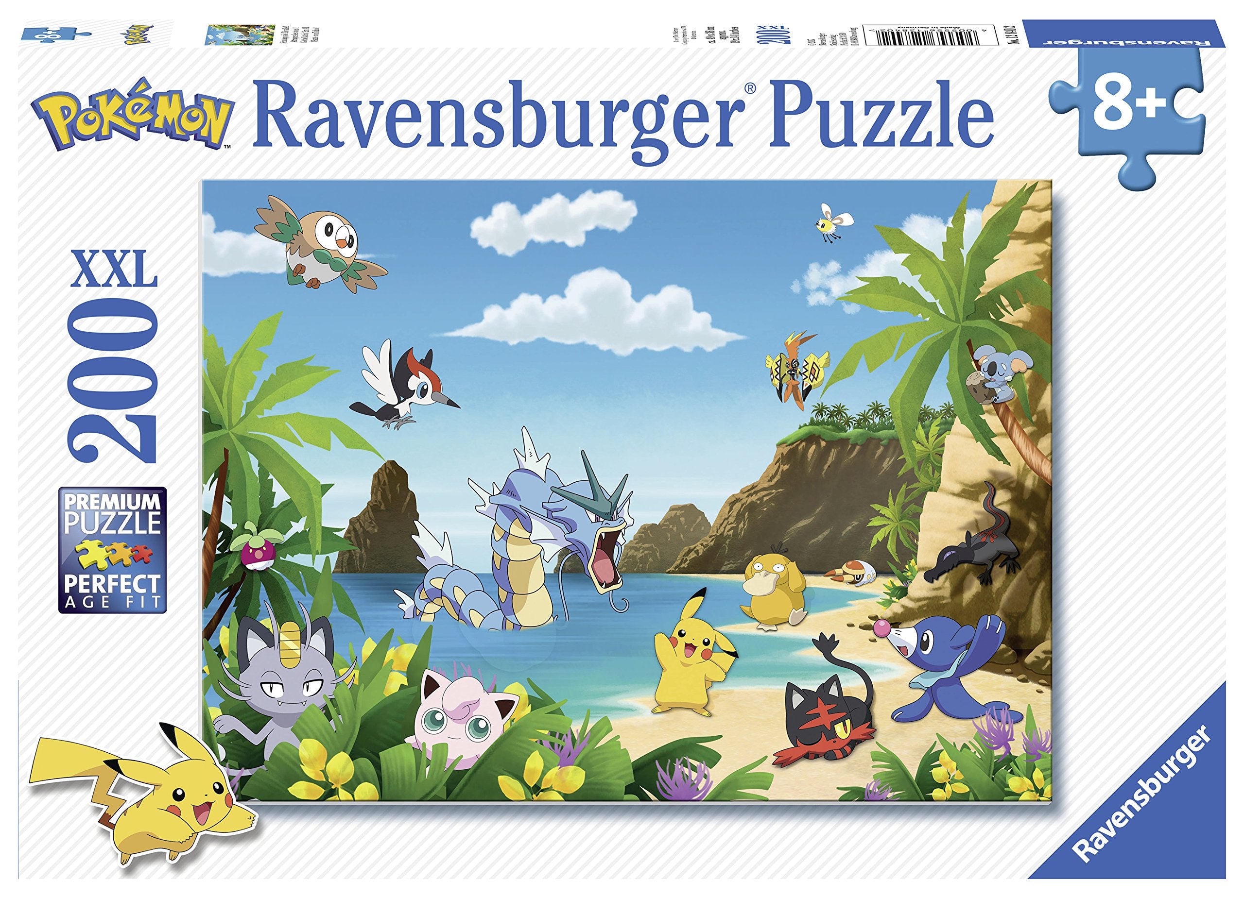 Ravensburger Pokémon 200-piece puzzle scene promotes focused play and STEM-related problem solving.