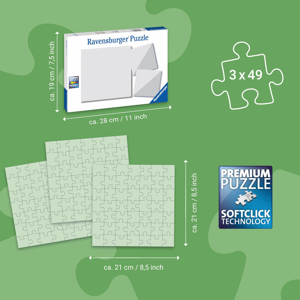 Ravensburger premium interlocking fit—clean cuts for confident puzzling.