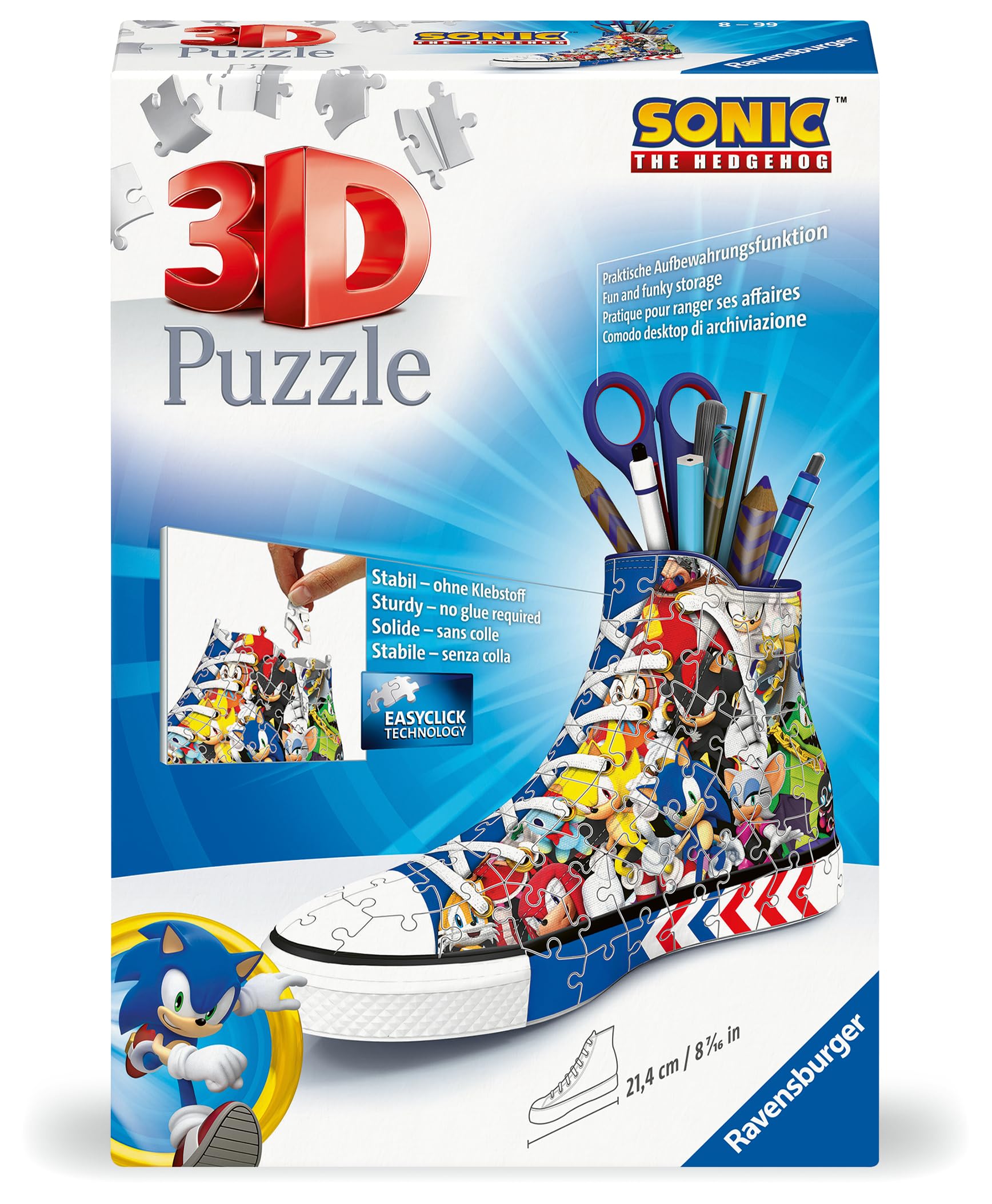 Ravensburger Sonic Sneaker 3D puzzle attractive display piece