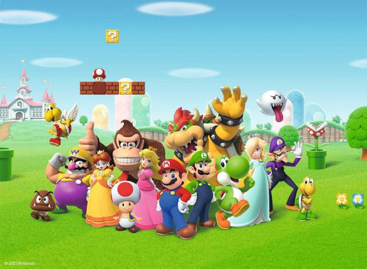Ravensburger Super Mario 200pc XXL puzzle action scene, great for collaborative family time