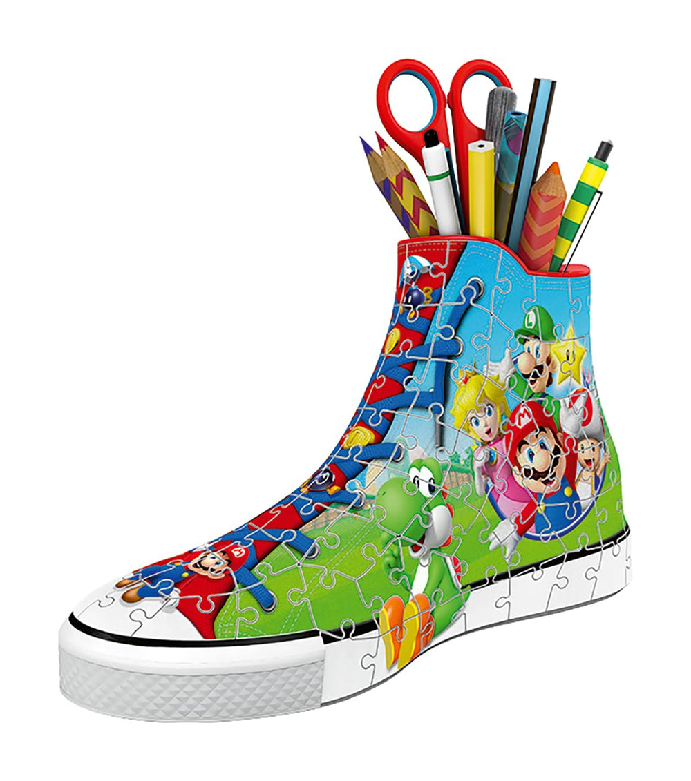 Ravensburger Super Mario Sneaker 108-piece puzzle with precise pieces and clear instructions.