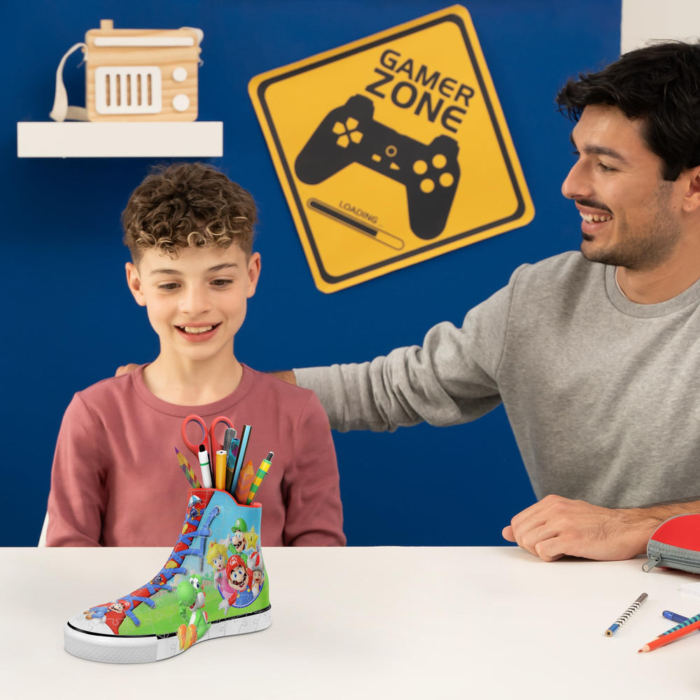 Ravensburger Super Mario Sneaker side view reveals detailed graphics perfect for collectors.