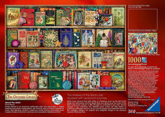 Aimee Stewart The Christmas Library art in a festive puzzle design.