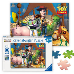 Ravensburger Toy Story puzzle featuring Woody and Buzz for kids 6 and up