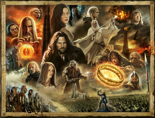 Ravensburger The Two Towers puzzle Helm Deep battle collage for immersive play